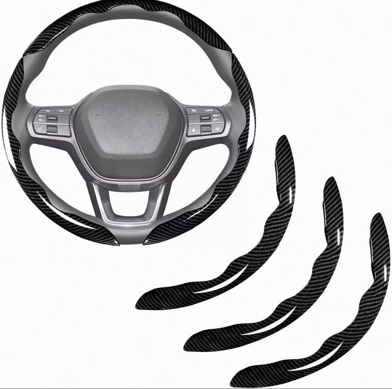 YYUGUIBEG 3Pcs Car Steering Wheel Cover for Chery Omoda 9 C9 SHS 2025 2026