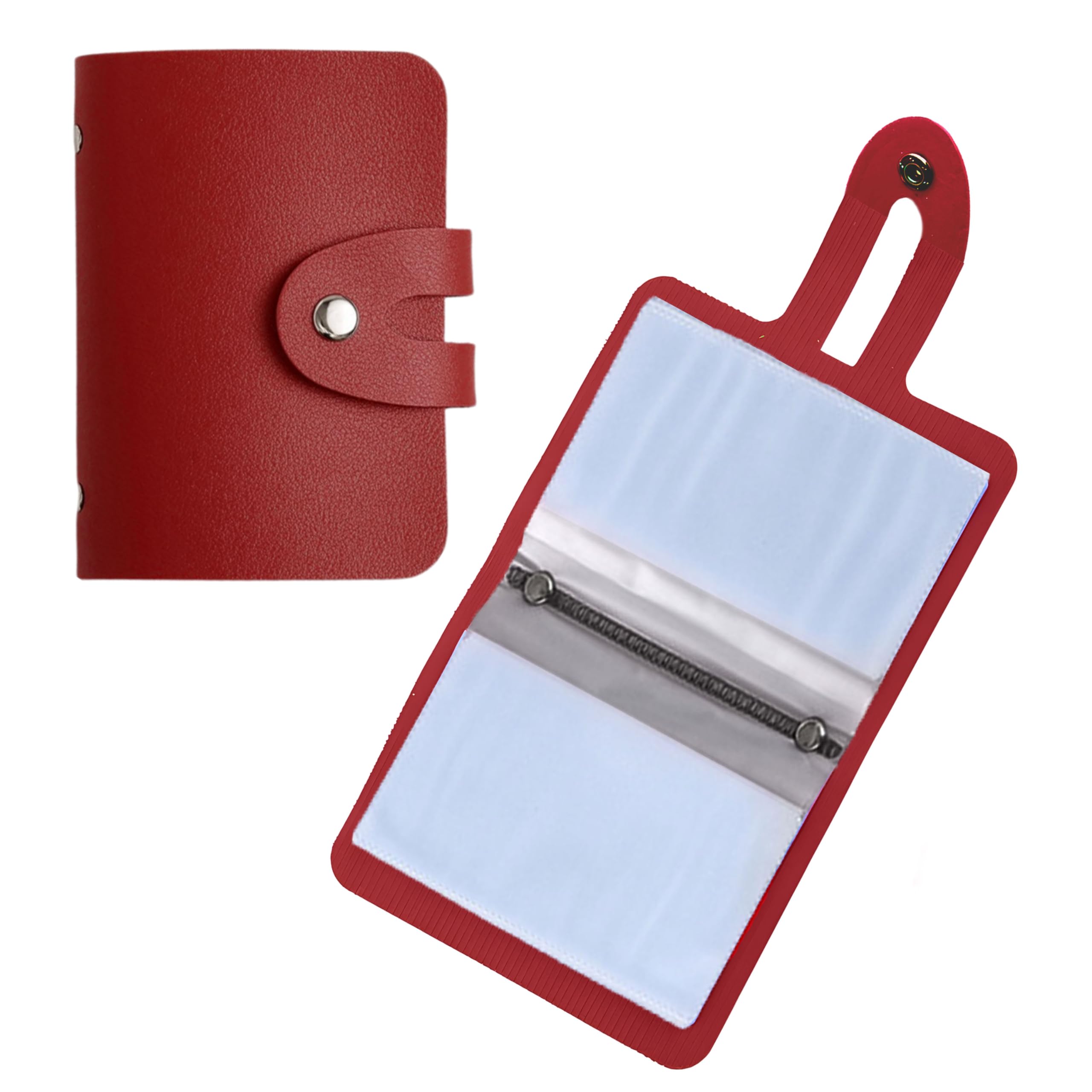 kraptick Card Holder for Men and Women - Elegant and Versatile Card Organizer, Credit Cardholder, Card Case, Card Pouch (Maroon)-picture-31