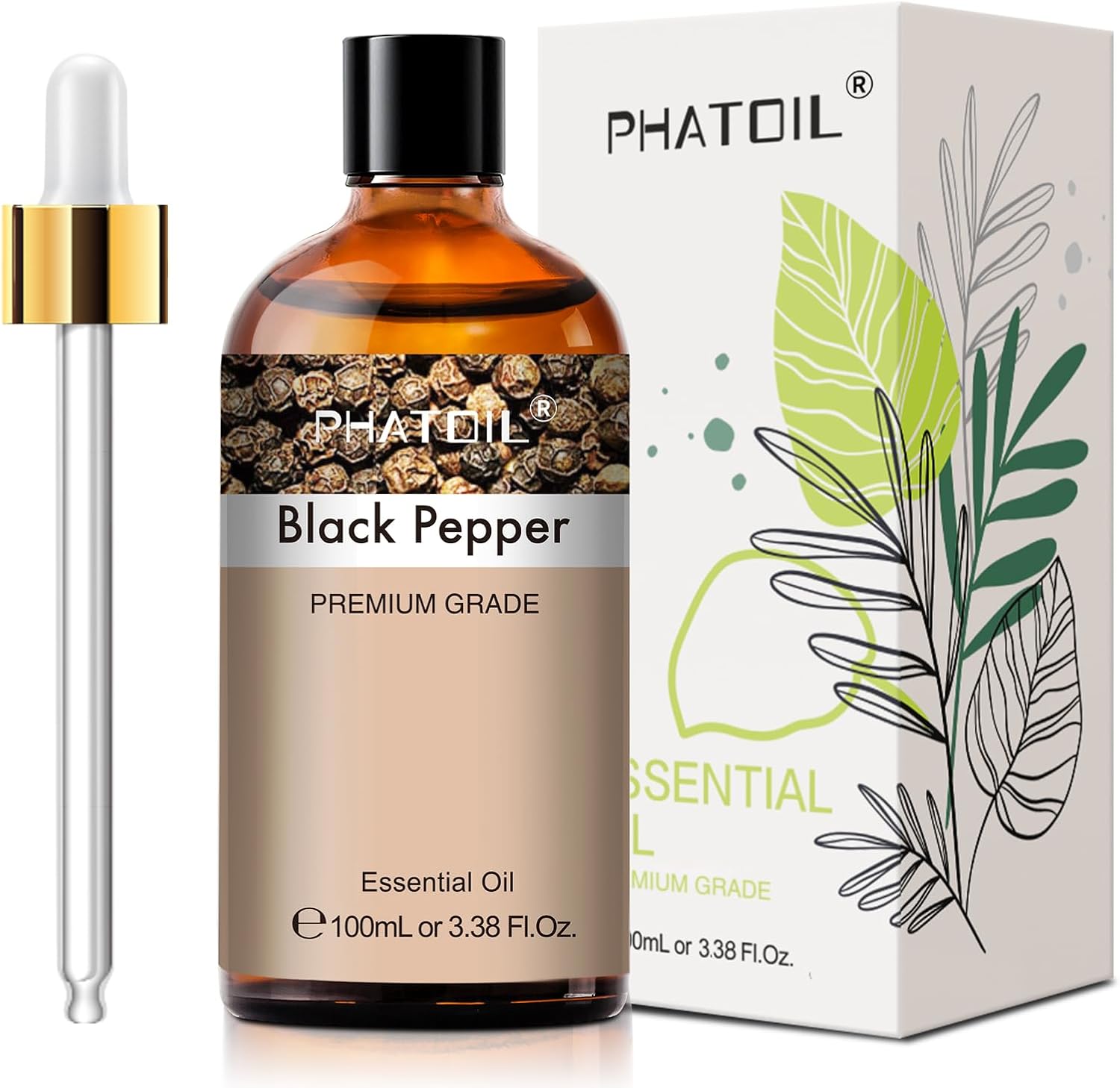 Black Pepper Essential Oil for Diffuser Aromatherapy, Soap Making 3.38fl.oz