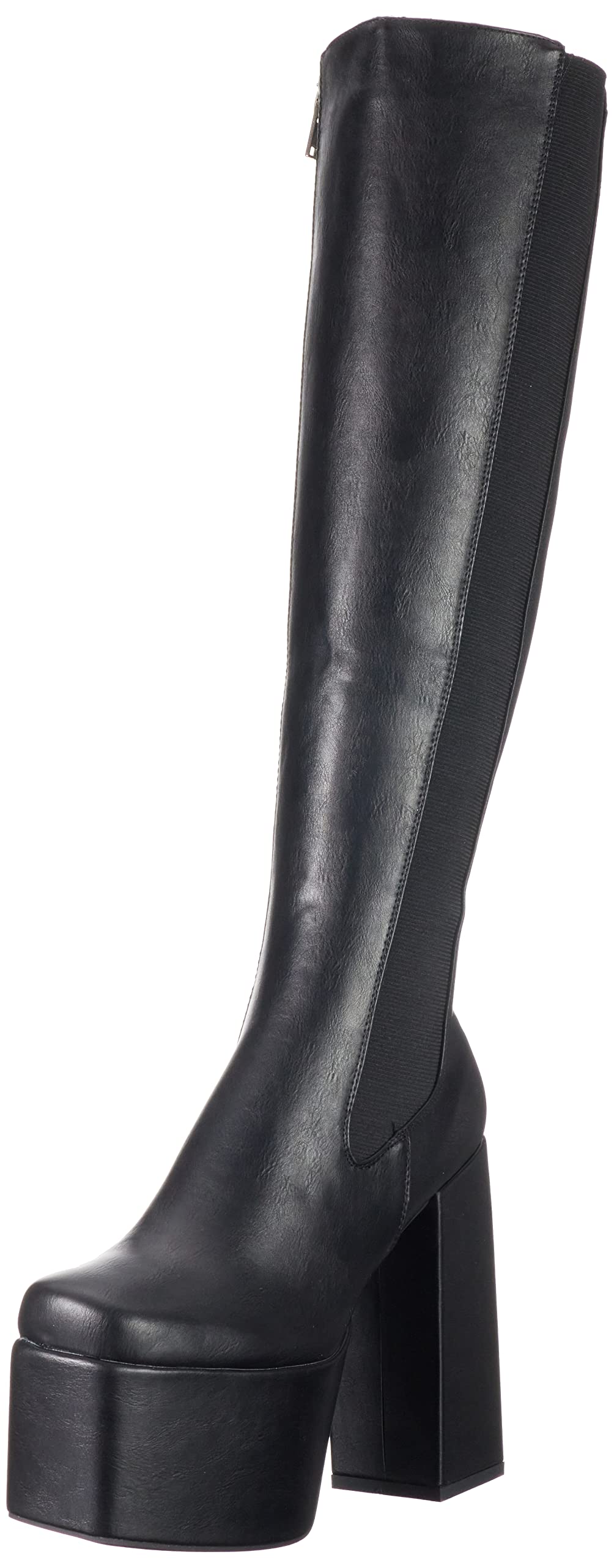 LAMODA Women's Secrets Knee High Boot, Black PU, 8 UK