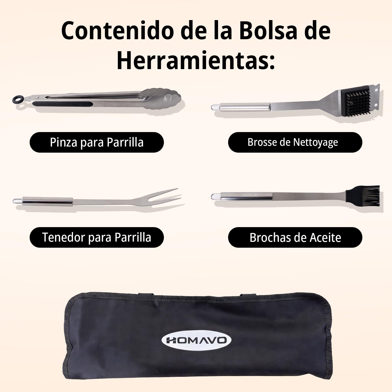 Barbacoa portátil carbón con kit de utensilios, parrilla plegable para camping y balcón, montaje rápido sin herramientas, doble altura, ideal 1–4 personas