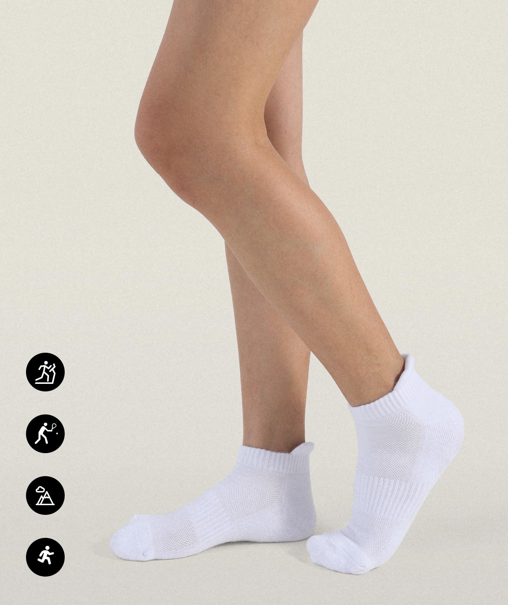 CLOSEMATE 6 Pares Calcetines Deporte Tobilleros Hombre Mujer Algodón Transpirable Compresión Low Cut Running