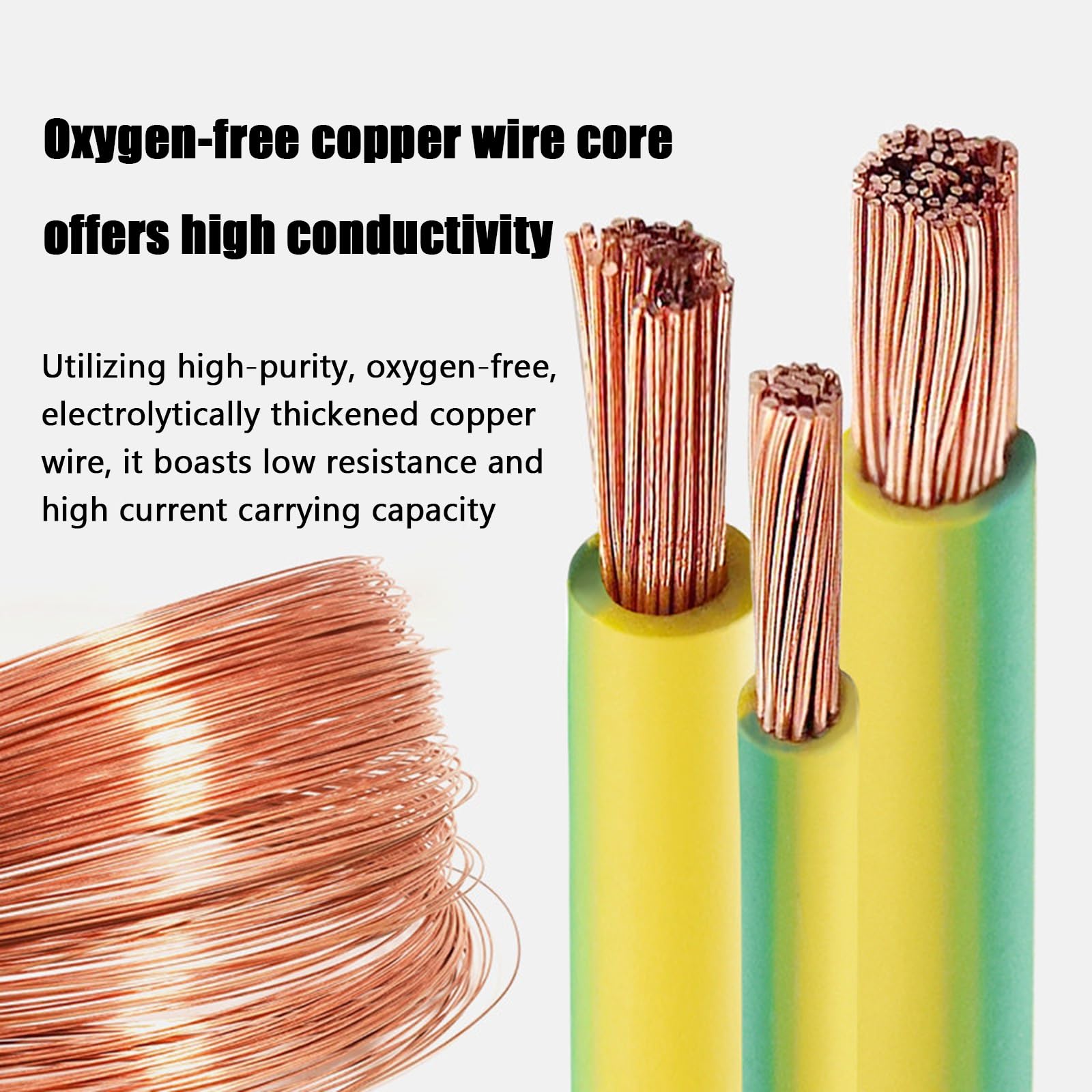 Cavo Flessibile In Rame Multifilare Con Filo In PVC Da 1~10 Mm², Cavo Elettrico In Rame Privo Di Ossigeno Ignifugo for Scatole Di Distribuzione E Armadi UPS(10M/30FT,2.5mm²/13AWG)
