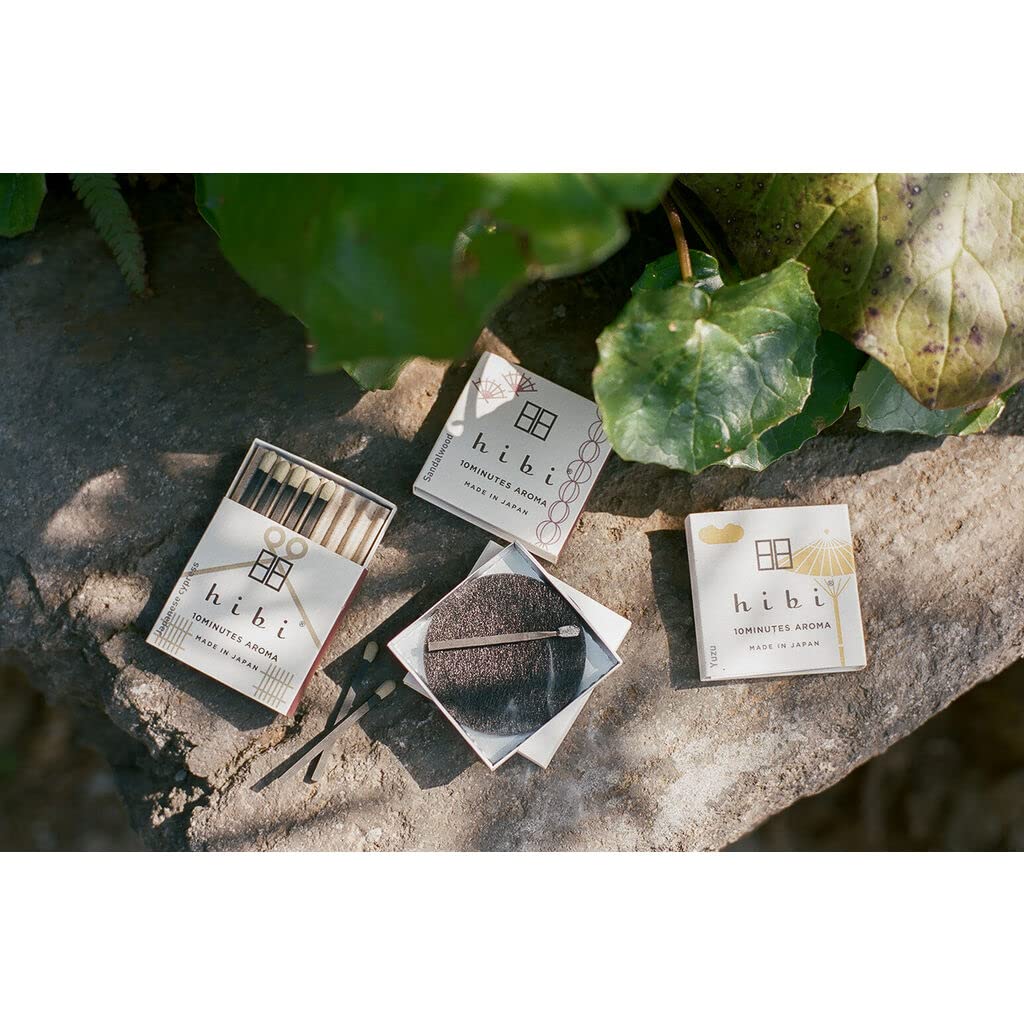【HiBi ヒビ】3種類詰合 (桧・白檀・柚子)　ギフトボックス２個 hibi】 和の香り ギフトボックス 8本×3種の香り (柚子、ひのき
