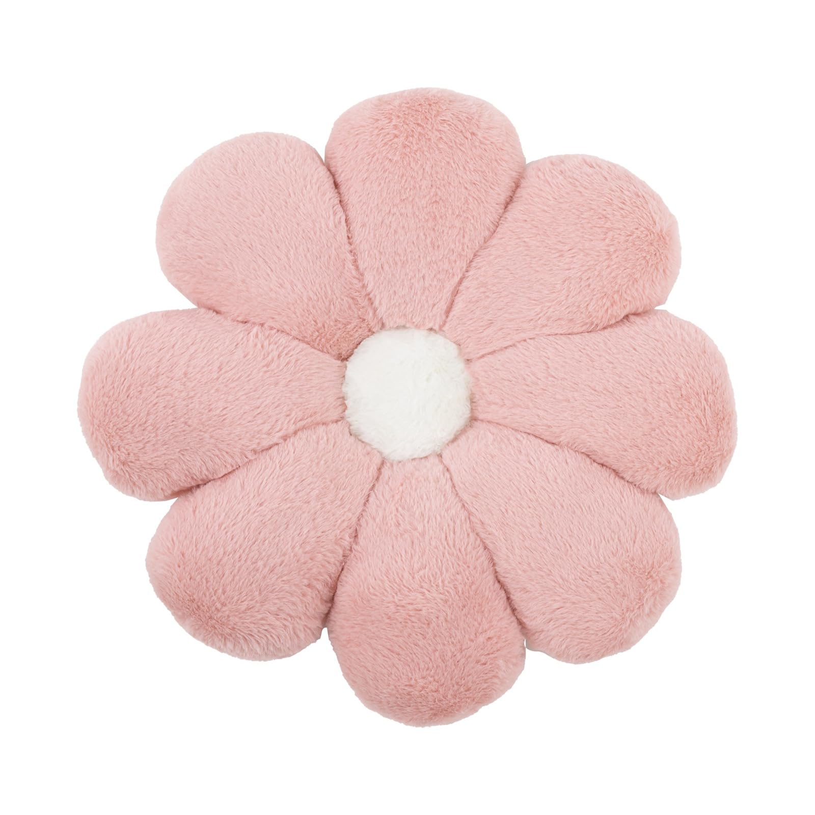 MOJUNFlower Throw Pillow, 17.7" Cute Decorative Flower Shaped Pillow Seating Cushion Floor Pillow Room Decor Stuffed Pillow for Sofa Bed Living Room Reading Watching TV, Pink