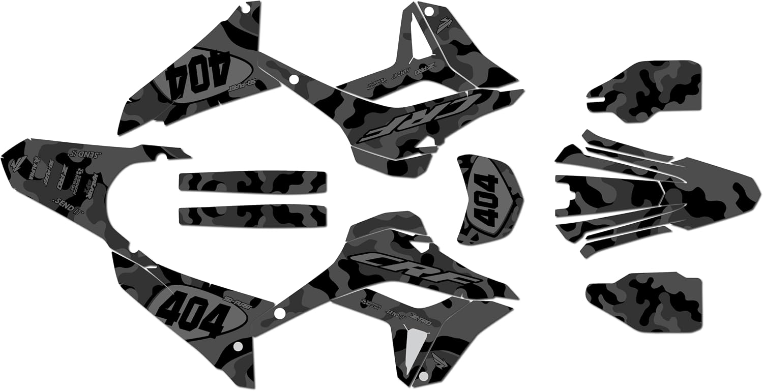 Graphics Kit for Honda CRF300L (2021+) Invasion Series Smoke 21 Mil - Dirt bike Custom Racing Graphics Decals Stickers Kit, no-plastics