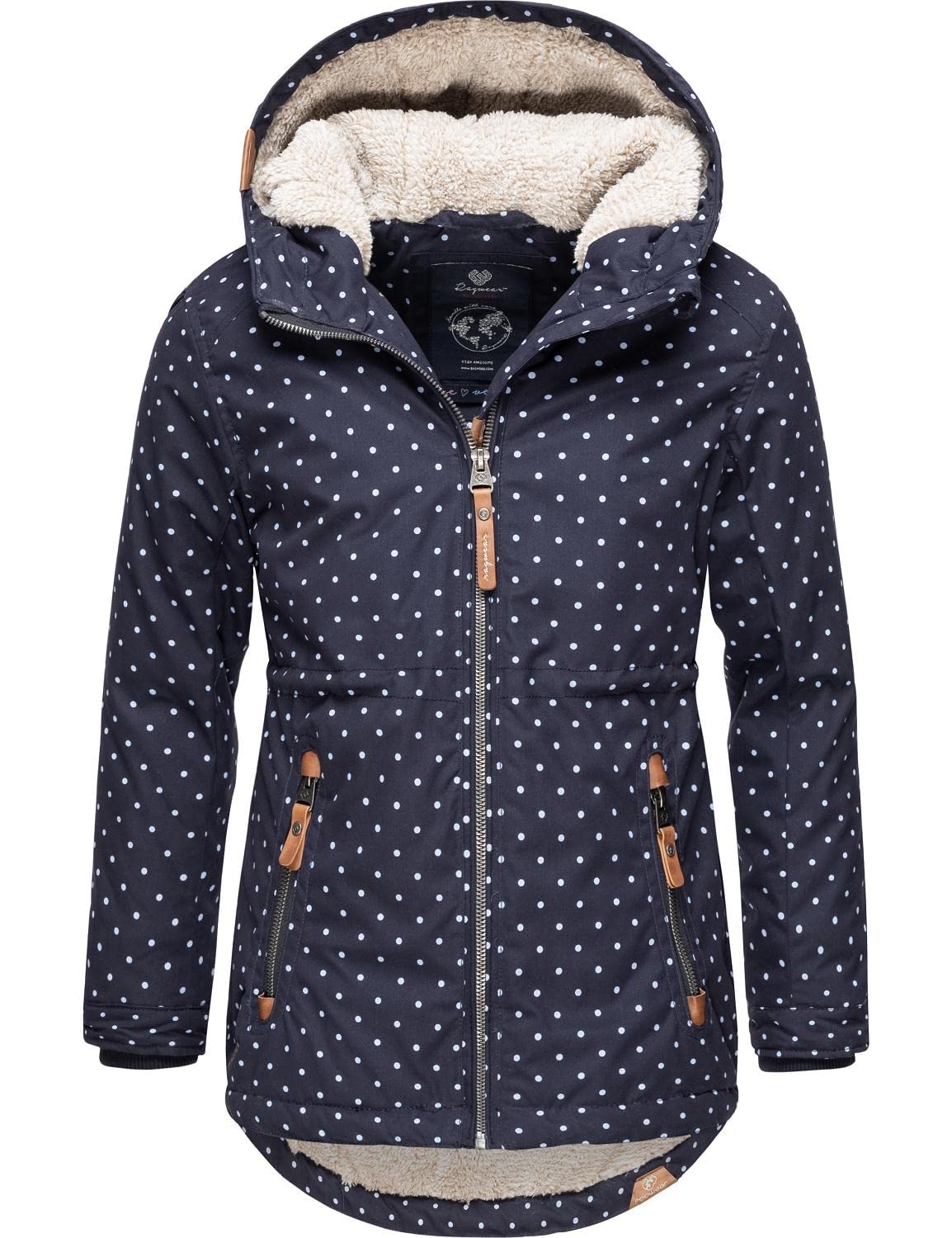 Ragwear Chaqueta de invierno para niños y niñas, impermeable, transpirable, Layra Dots 128-152