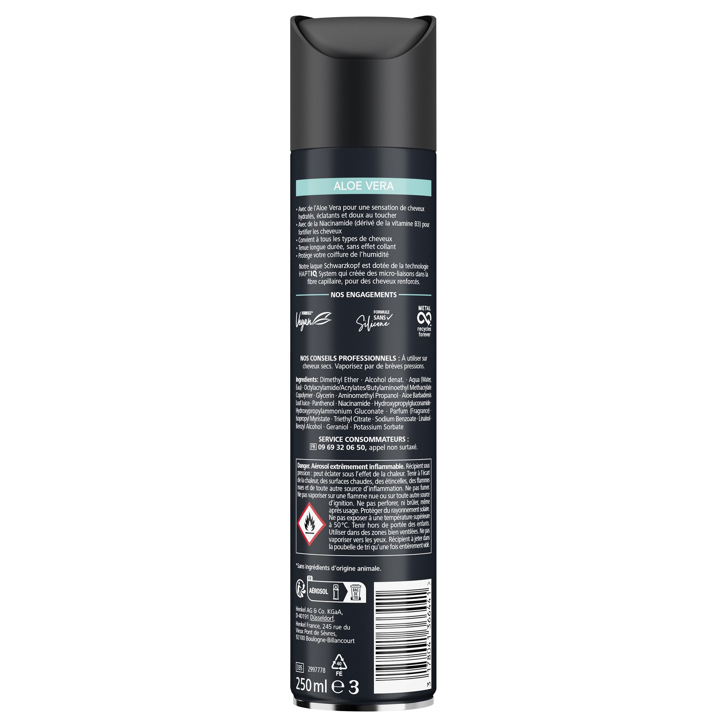 SCHWARZKOPF Laque Aloe Vera Technologie Haptiq System