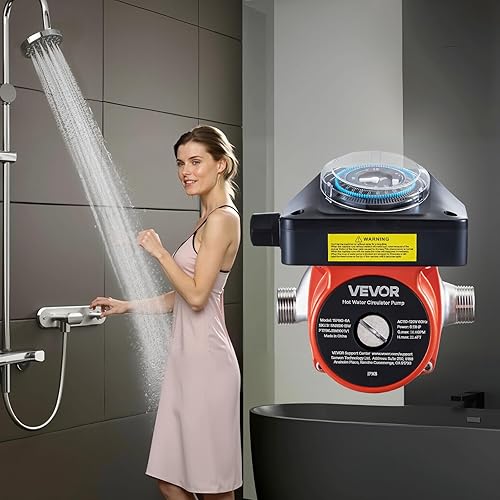 Miniatura 8 de VEVOR Bomba de recirculación de agua caliente, con temporizador, kit de bomba de recirculación instantánea de 10 GPM, sistema de circulación de