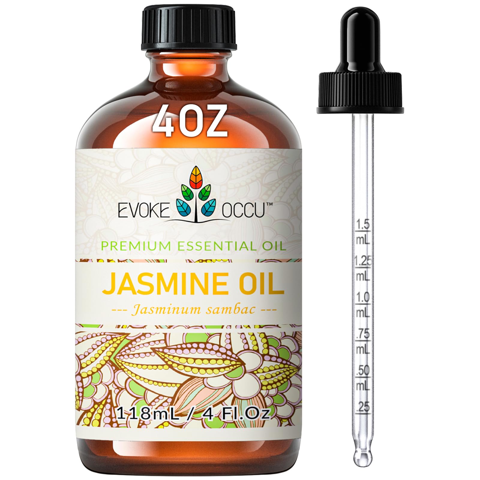 EVOKE OCCU Jasmine Essential Oil for Diffuser, Cleaning &amp; Air Freshening