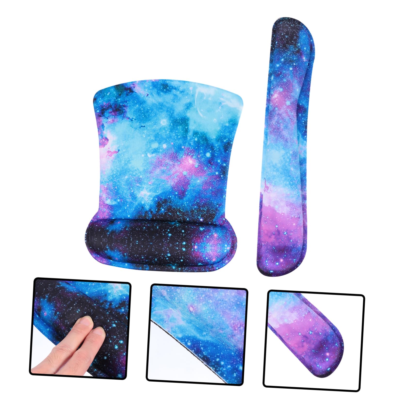 Uonlytech Tappetino Mouse Ergonomico Poggiapolsi in Memory Foam Accessorio Per Laptop Tappetino Per Mouse e Tastiera Per Casa e Ufficio
