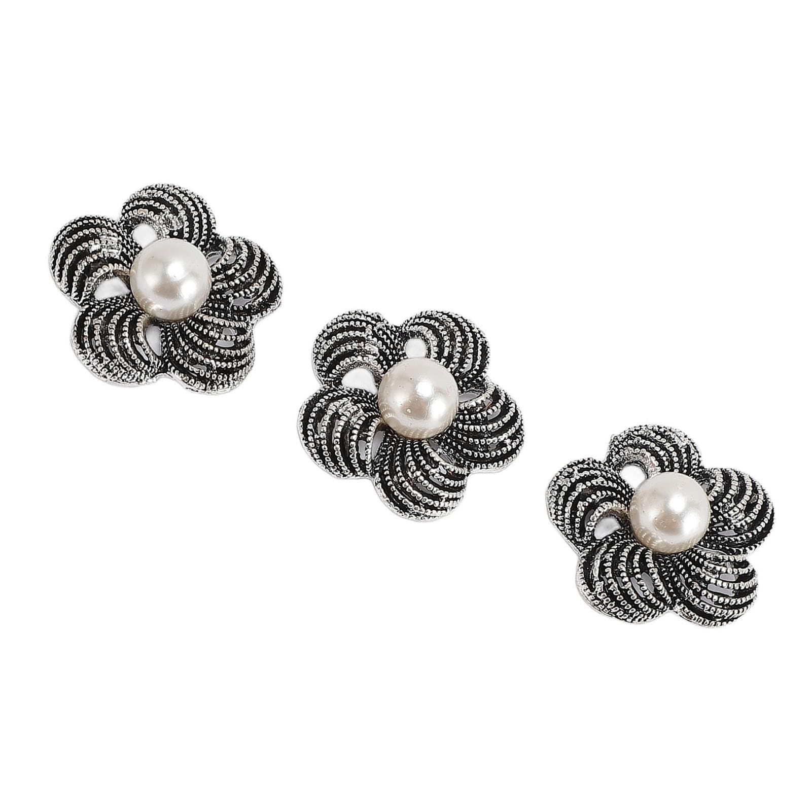 20 botones de flor de perla, aleación de zinc, exquisitos botones decorativos para ropa, zapatos, manualidades, fabricación de joyas — view 4