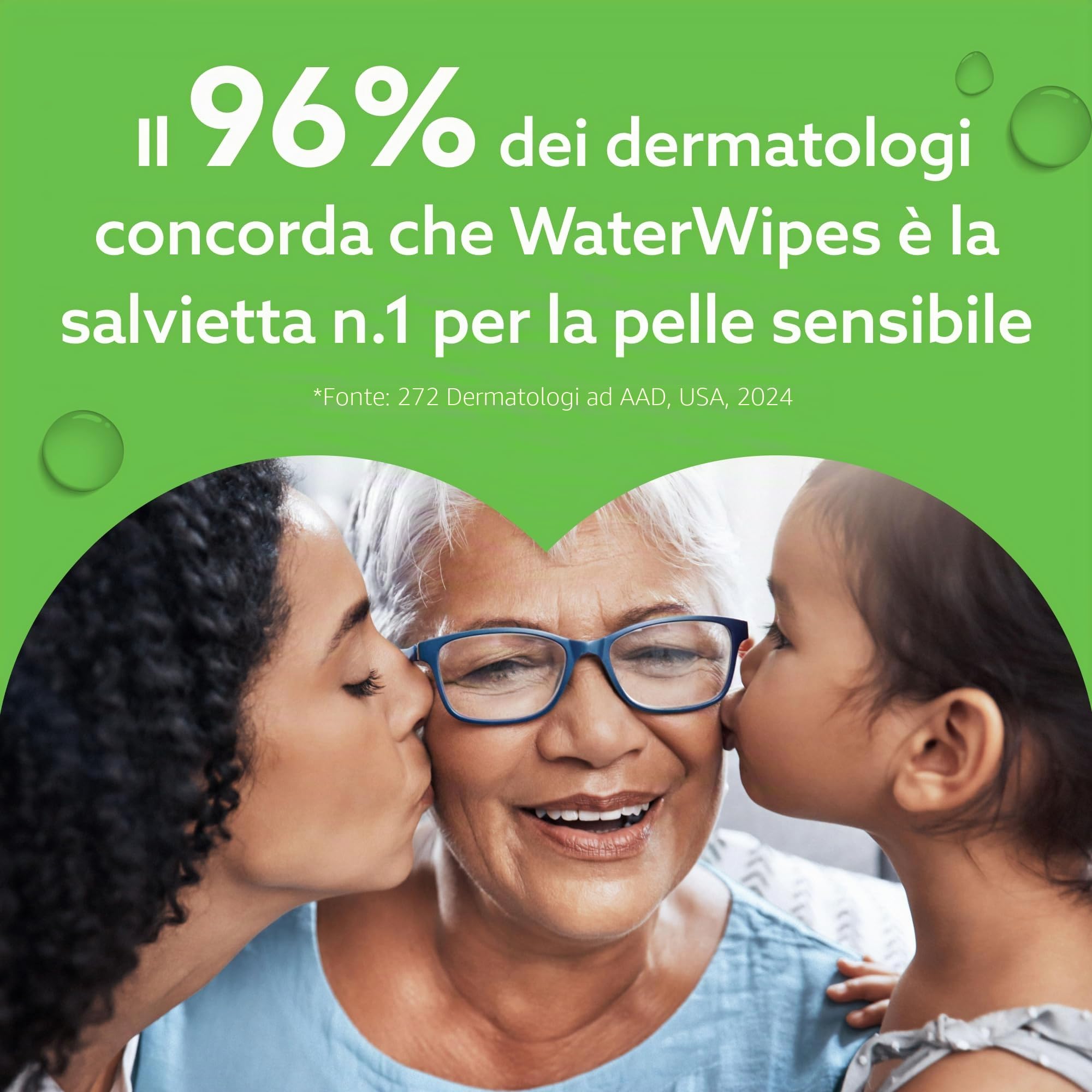 WaterWipes Salviettine Idratanti Sensitive+ Hydrating Boost Wipes 360 Pezzi 6 Confezioni 99% Acqua Aloe Vera