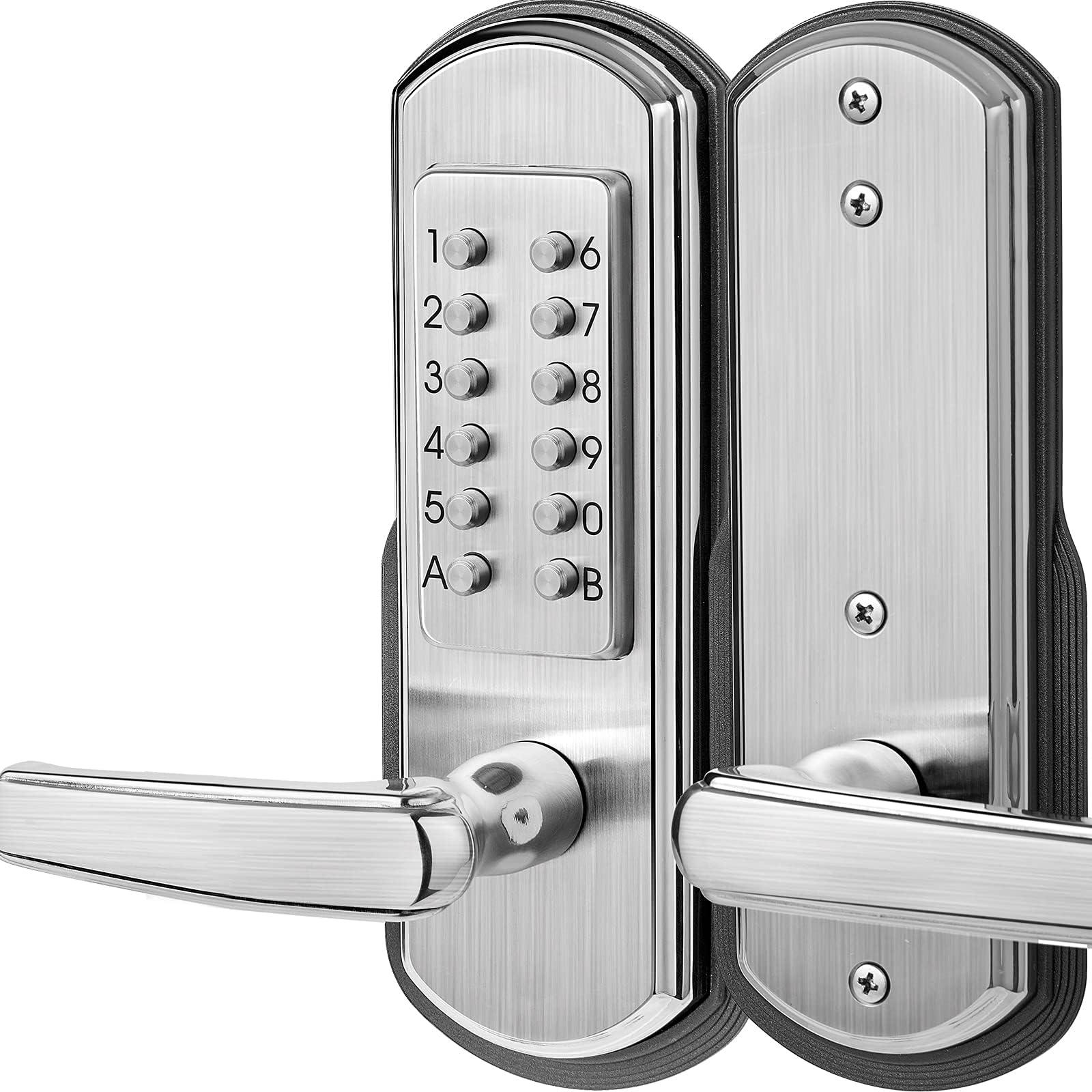 Hangcheng Right Handed Door Keyless Entry Door Lock Mechanical Digital Code Lock-Not Deadbolt(Only for Single Bore Door & Need to Drill Additional 4 Holes)