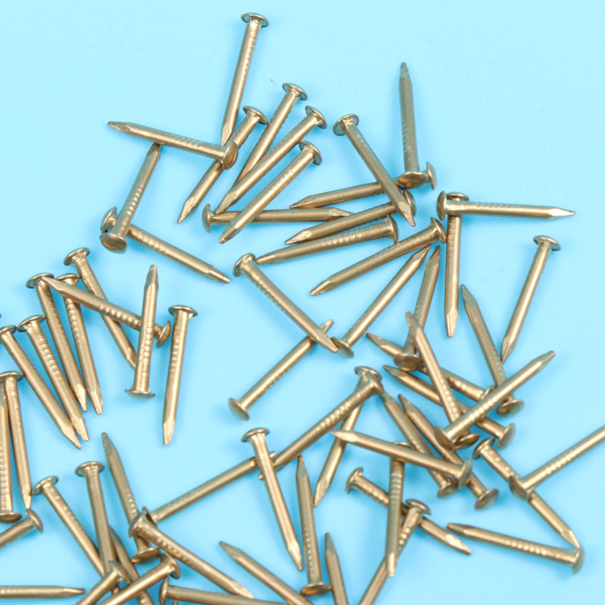 Cabilock Brass Nails Box 100pcs Round Nails for Furniture for and Home Accessories