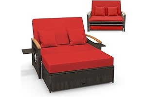 Tangkula Funny Sunny Double Chaise Lounger