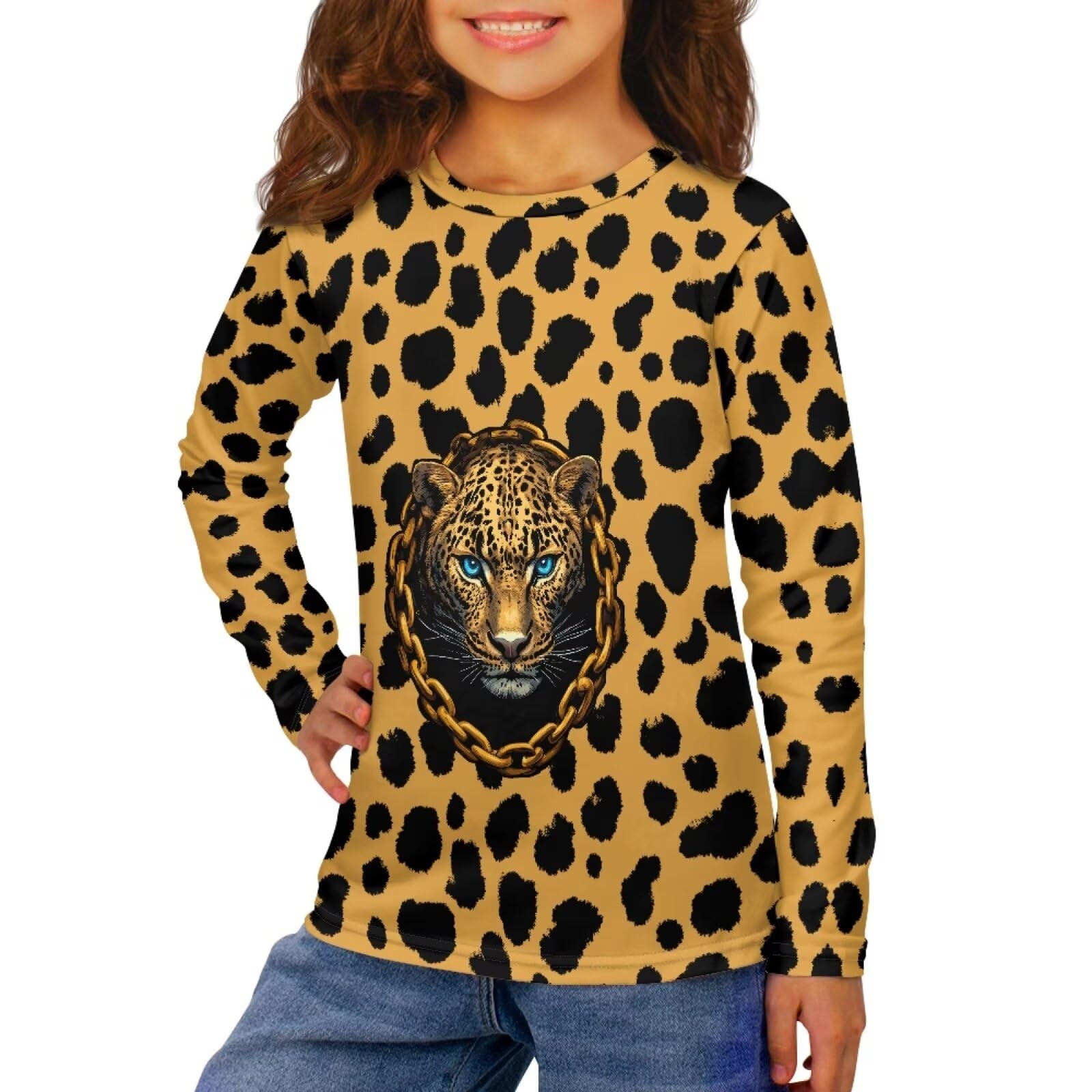 Long Sleeve Shirts for Girls Winter Tops 3-16t Cartoon T Shirts for Fall Clothes