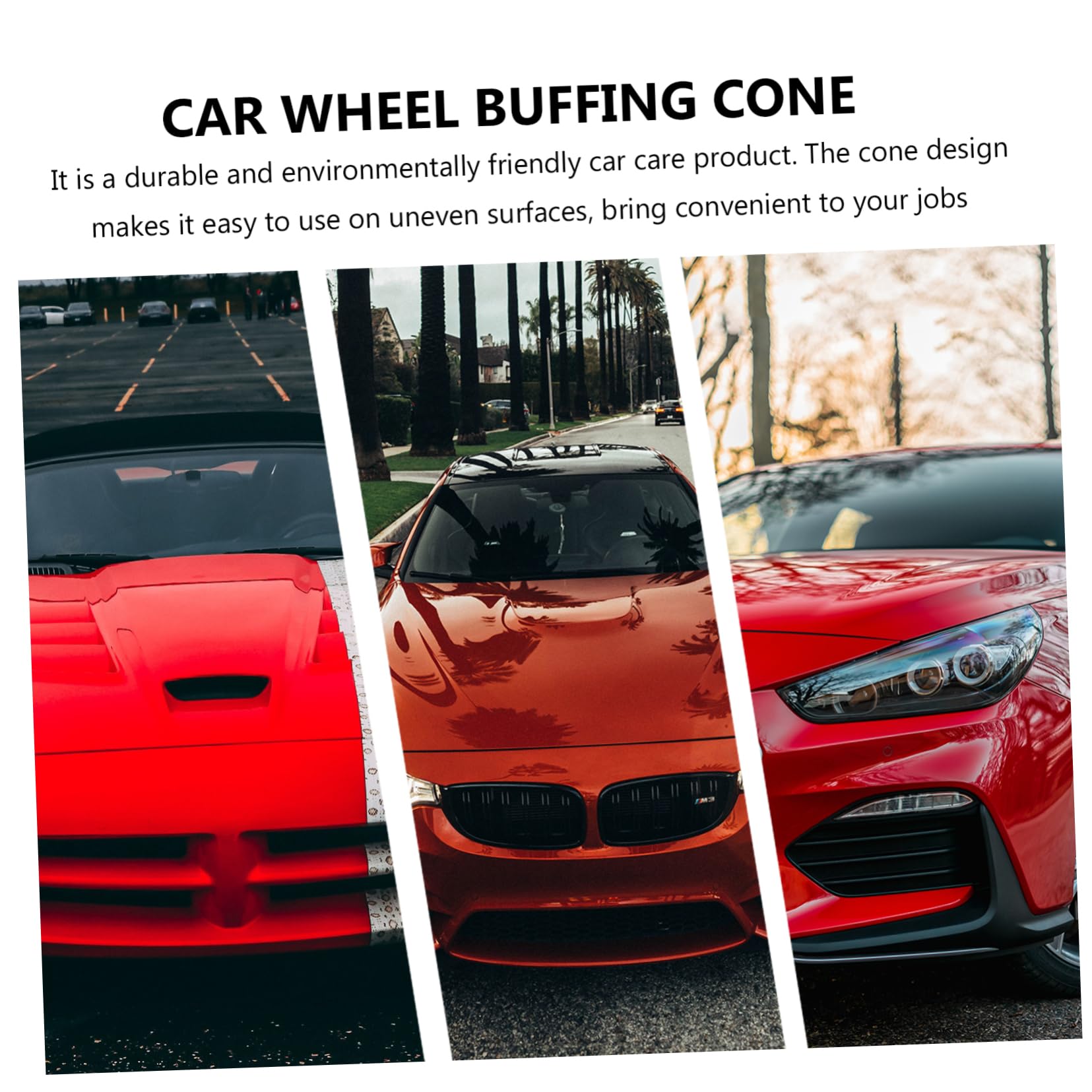 Amosfun Esponjas Pulidoras Cónicas Para Taladro Accesorios Para Coche Pulido Detallado De Ruedas Y Guardabarros Material Duradero Y Reutilizable 3 Piezas X 5