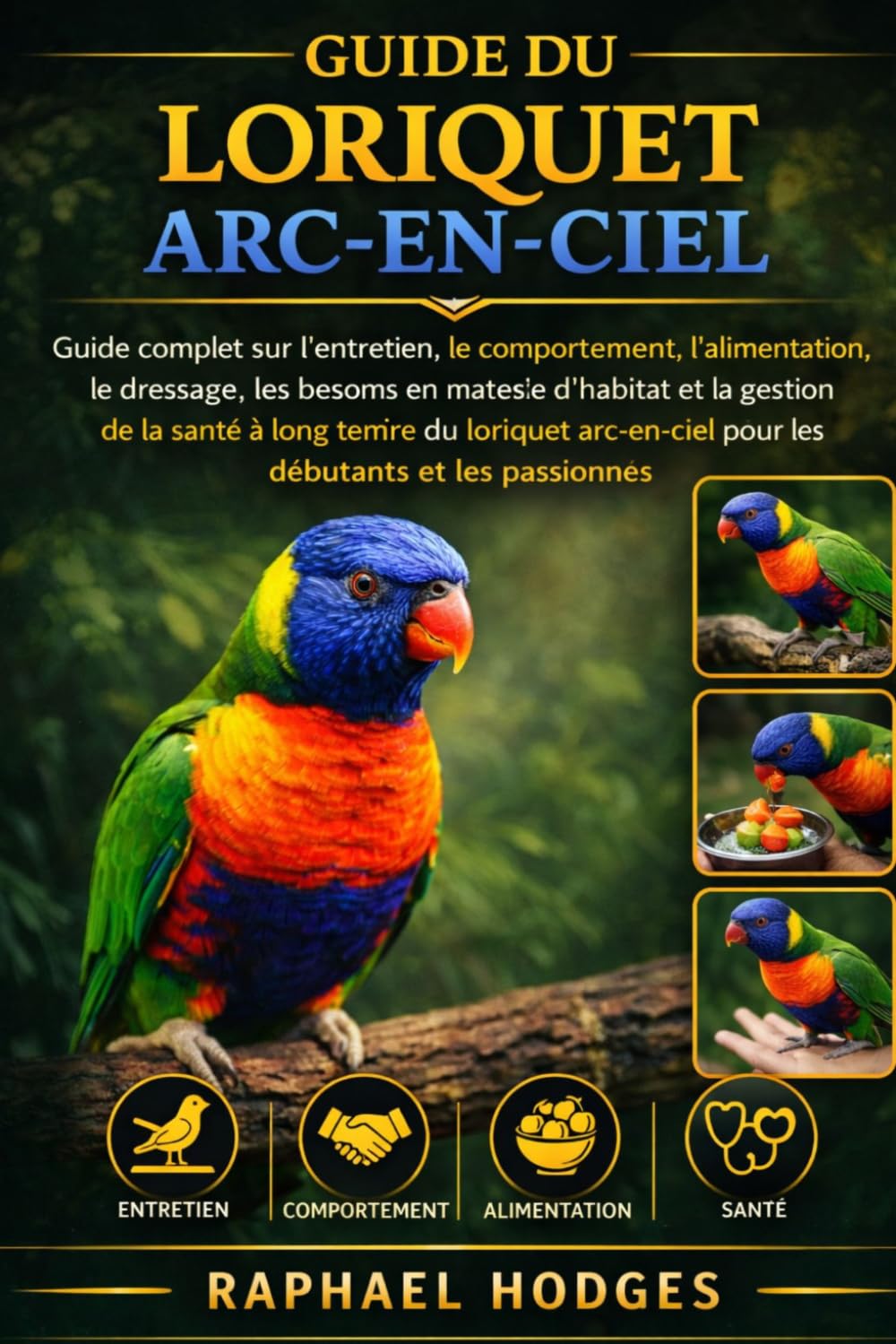 GUIDE DU LORIQUET ARC-EN-CIEL: Guide complet sur l'entretien, le comportement, l'alimentation, le dressage, les besoins en matière d'habitat et la ... pour les débutants et les passionnés