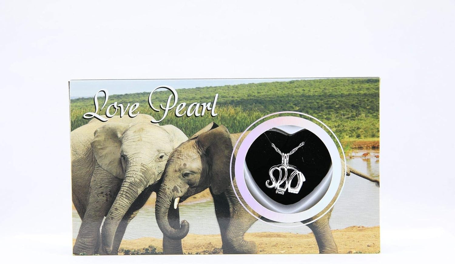 Puka Creations Elephant Pearl Necklace Love with Genuine Pearl