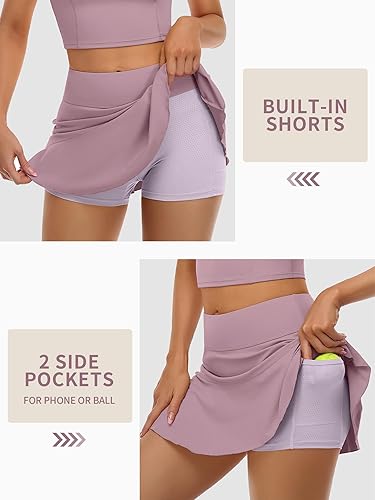 Miniatura 6 de ATTRACO Women Tennis Outfits with Shorts Racerback Golf Skirt Set Athletic Dress