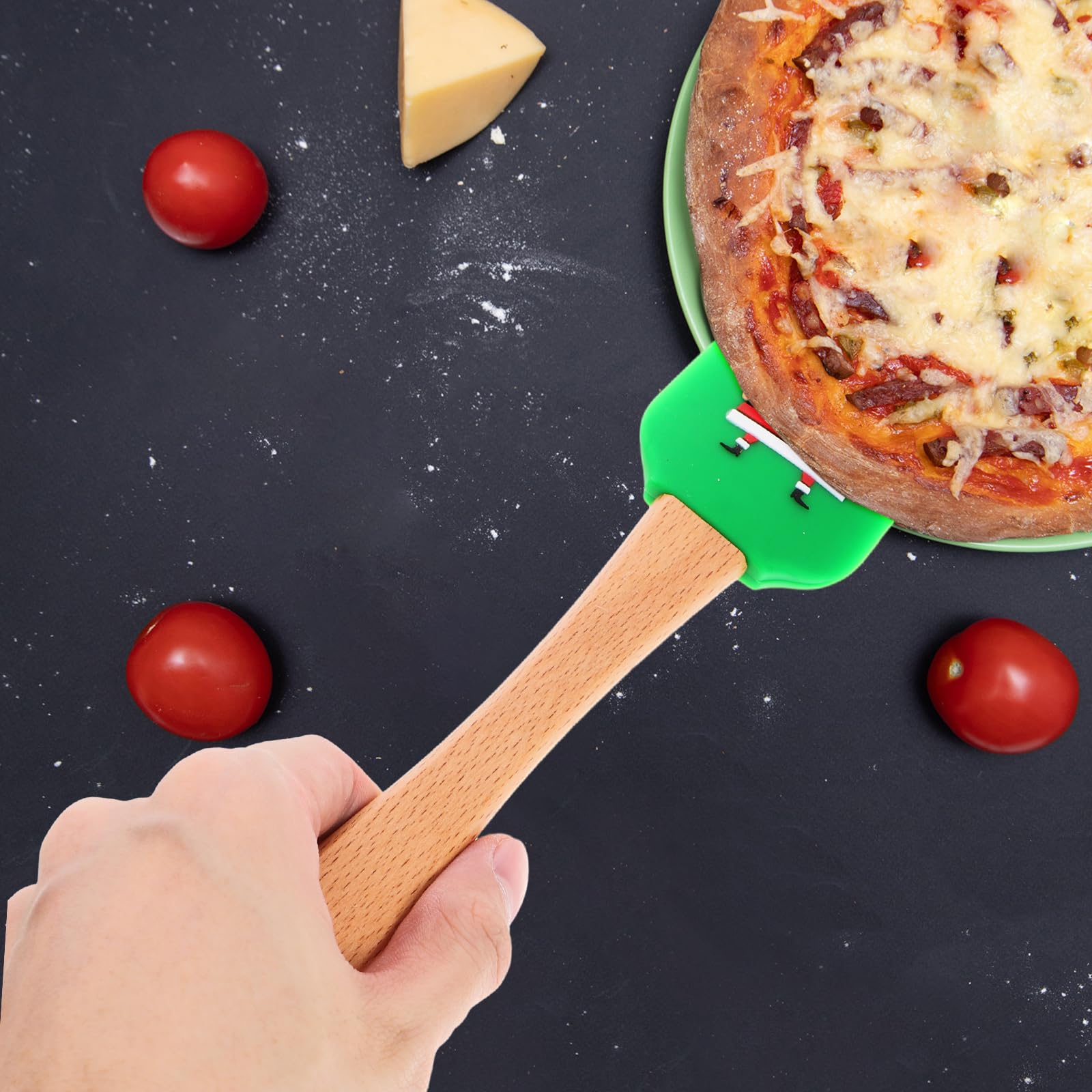 Zerodeko 5pièces Spatules de Cuisine Silicone Ustensiles de Pâtisserie Professionnels Spatule à Crème Racloir à Gâteau Pratiques pour Cuisson Quotidienne
