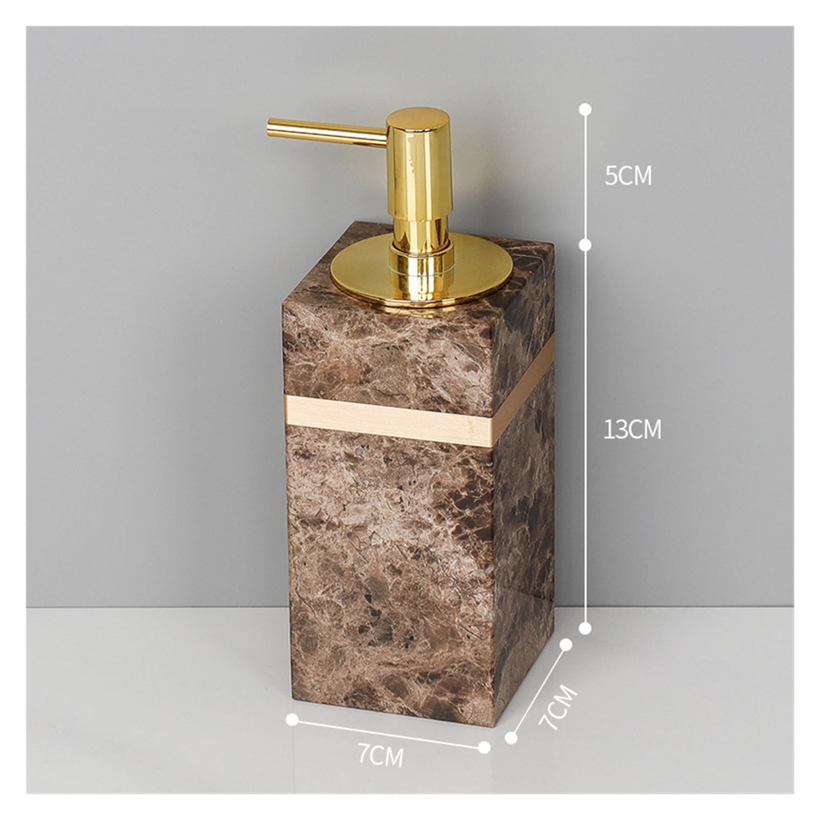 Ensemble Salle De Bain Ensemble de Salle Bain en marbre Naturel foncé Ensembles d'accessoires(Soap Dispenser B)