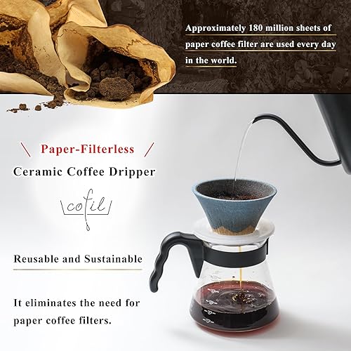 Miniatura 8 de Filtro de café reutilizable de cerámica Gotero Sostenible sin papel Monte Fuji Hecho en Japón (flores de cerezo)