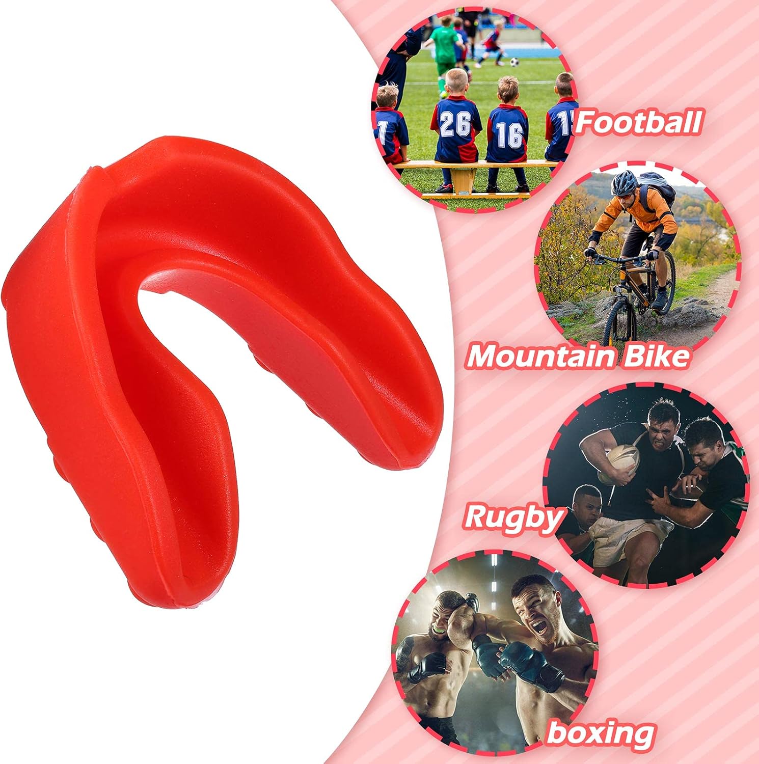 10 Pieces Sport Mouth Guards Mouthguard Gum Guard Teeth Armor Game Guard for Boxing Basketball Football Hockey Karate Basketball Lacrosse (Multiple Color) : Kitchen & Dining