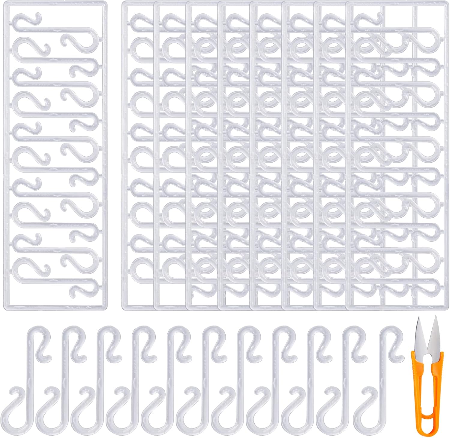 Yookat 500 Pieces Plastic Christmas Ornament Hooks