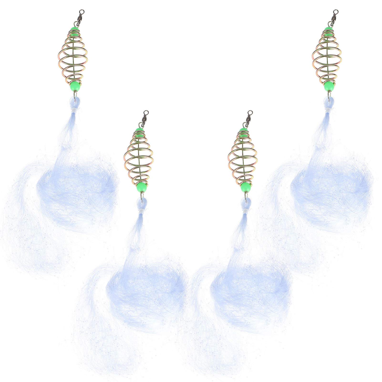 BESPORTBLE 4pcs Fishing Cast Net Gill Net for Freshwater Bait Unique Design Spring for Improved Safety for Beach Recreation Use