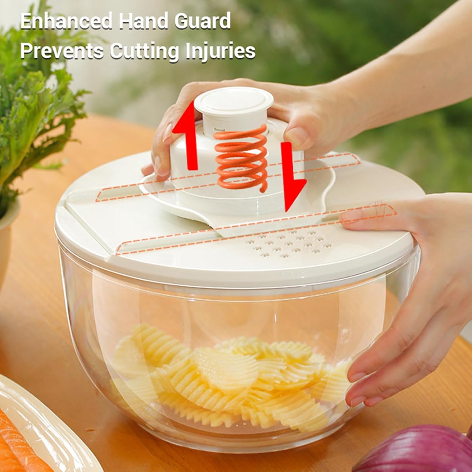 Pssopp Salad Spinner Large, 4500ml Efficient and Practical Vegetable Lettuce Spinner with Strainer for Salad Making and Food Washing