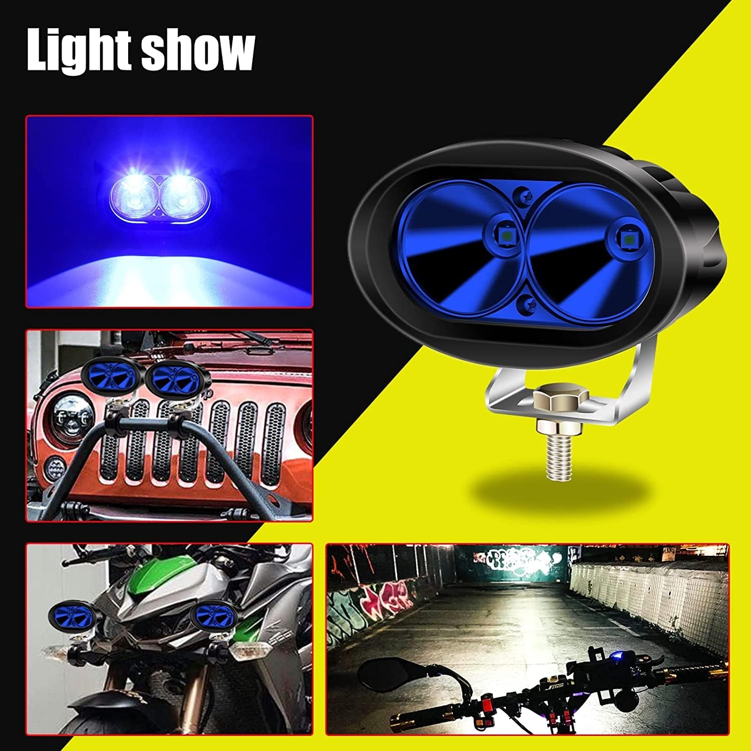 8PCS LED Forklift Light Blue Safety Light,Biqing 20W Warehouse Pedestrian Warning Spot Lights 12V-80V for Motorcycle/Tractor/Forklift