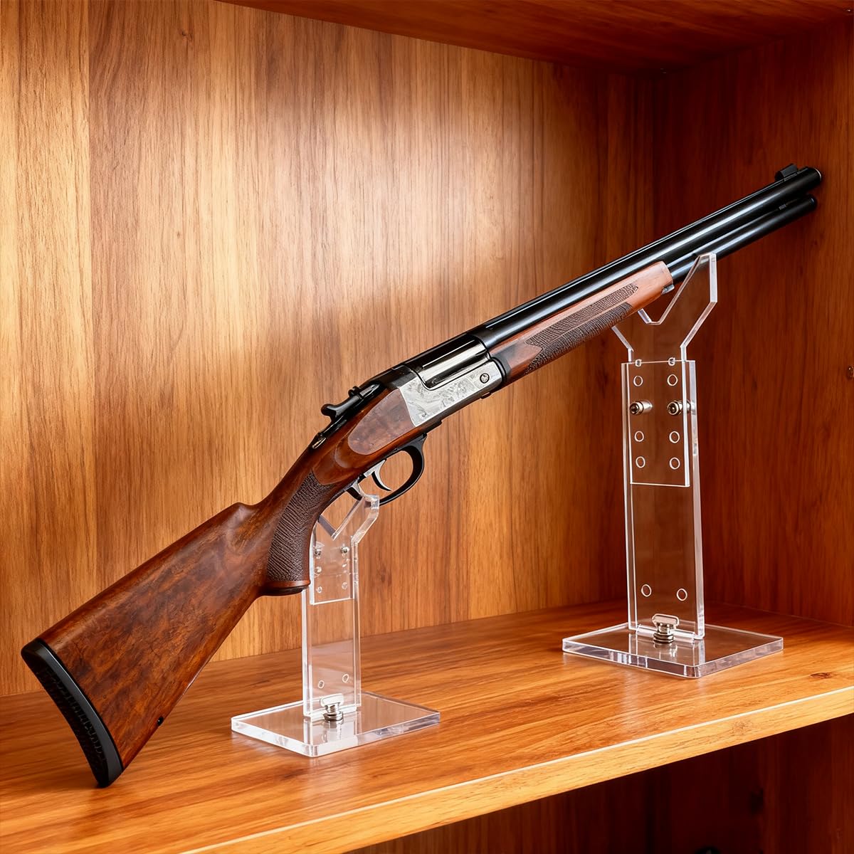 Acrylic Display Rack Adjustable Pistol Stand, Transparent Holder for Hand Guns, Portable Gun Rack for Safe Storage, Holder Accessories