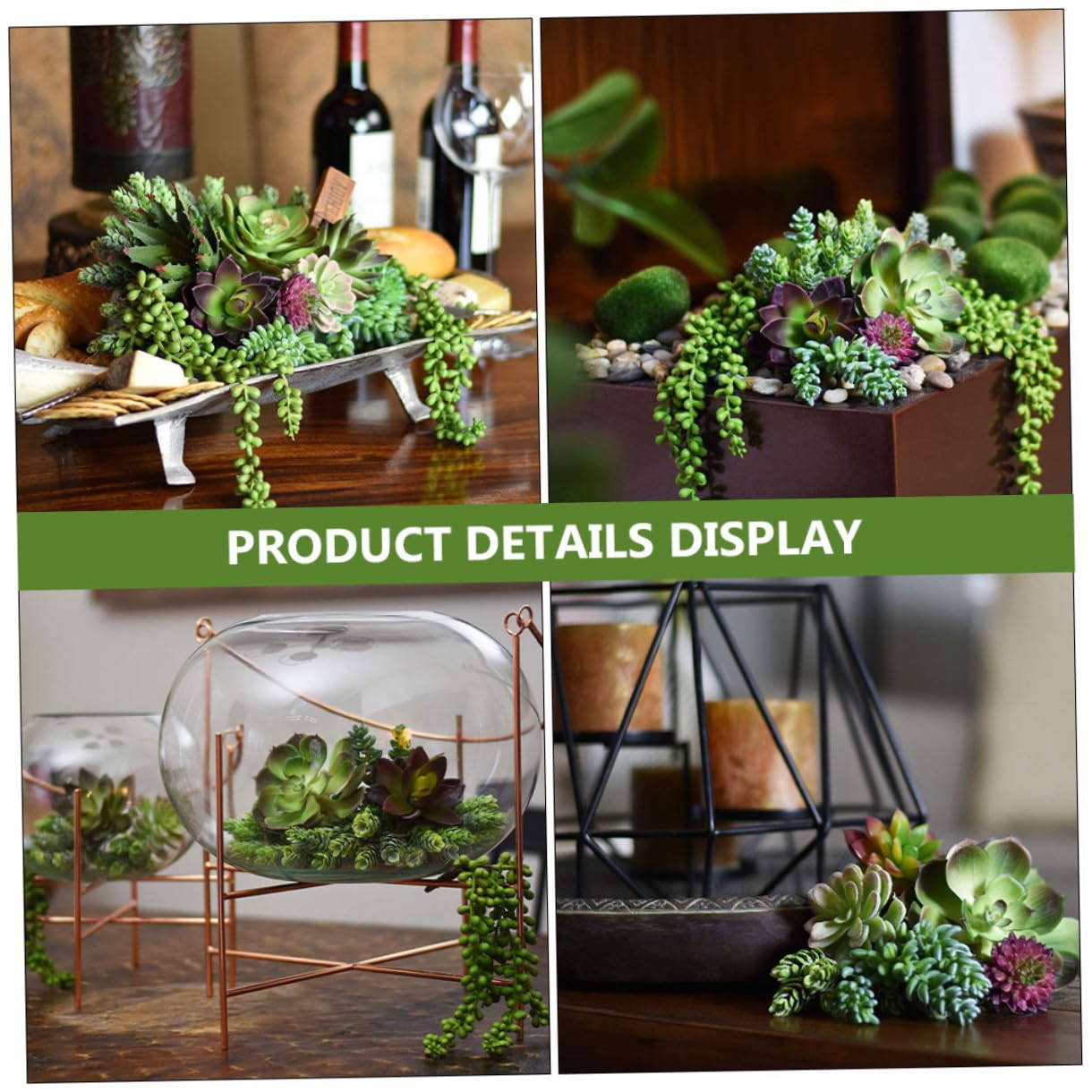 SHINEOFI 14 Fausses Plantes Succulentes Artificielles 3-10 Cm, Décorations Créatives pour Compositions, Accessoires Pratiques pour Micro-Paysage, Plantes en Pot Imitation sans Entretien,