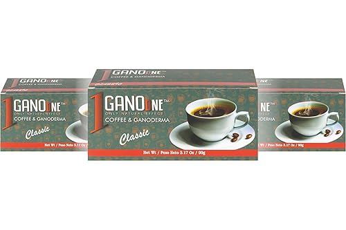 Miniatura 4 de GanoOne Instant Classic - Café negro con ganoderma  Reishi extracto de hongo de mezcla premium 30 bolsitas de una sola porción 1 paquete