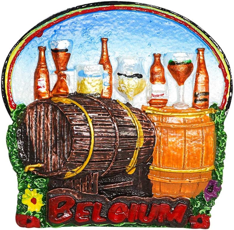 3D Resin Fridge Magnet Tourist Souvenir Belgian Beer, Belgium