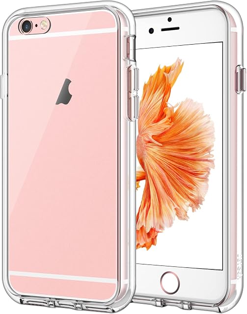 JETech Case for iPhone 6 Plus and iPhone 6s Plus 5.5-Inch, Non-Yellowing Shockproof Phone Bumper Cover, Anti-Scratch Clear Back (Clear)