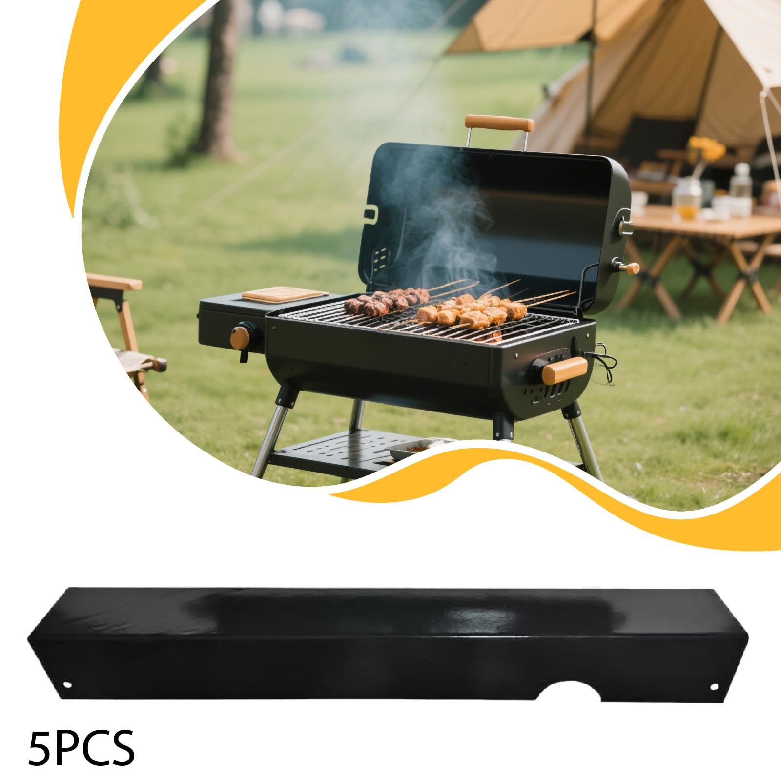 5X Ricambio per Barra degli Aromi Facile da Installare Utensile per Barbecue Multiuso Resistente per Uomini E Donne Parti per Griglia Robuste Piastre, Nero