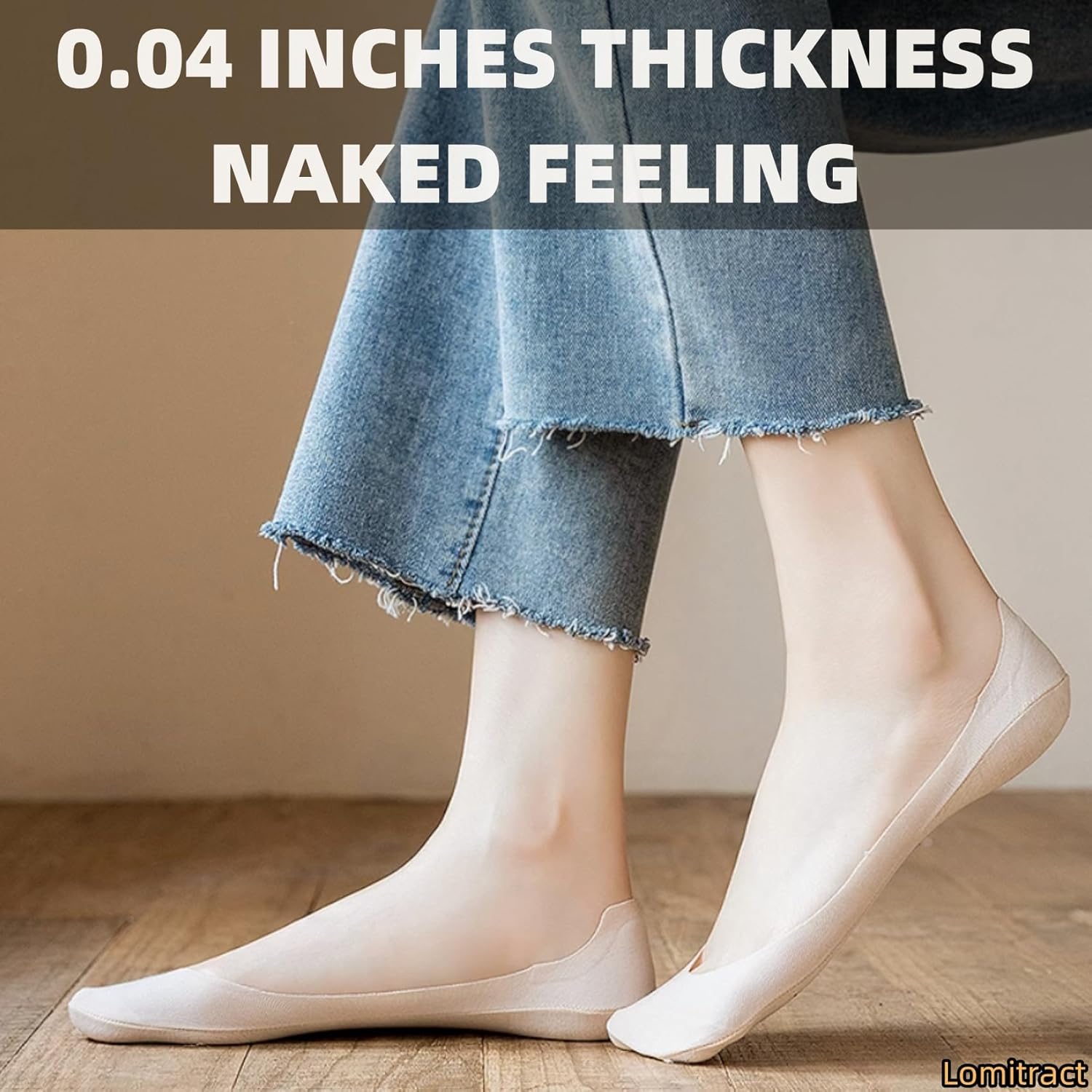 Lomitract Thin Ultra Low Socks (Women 5-12), Made of Ice Silk Surface on the Surface & Cotton on the Bottom - Image 3