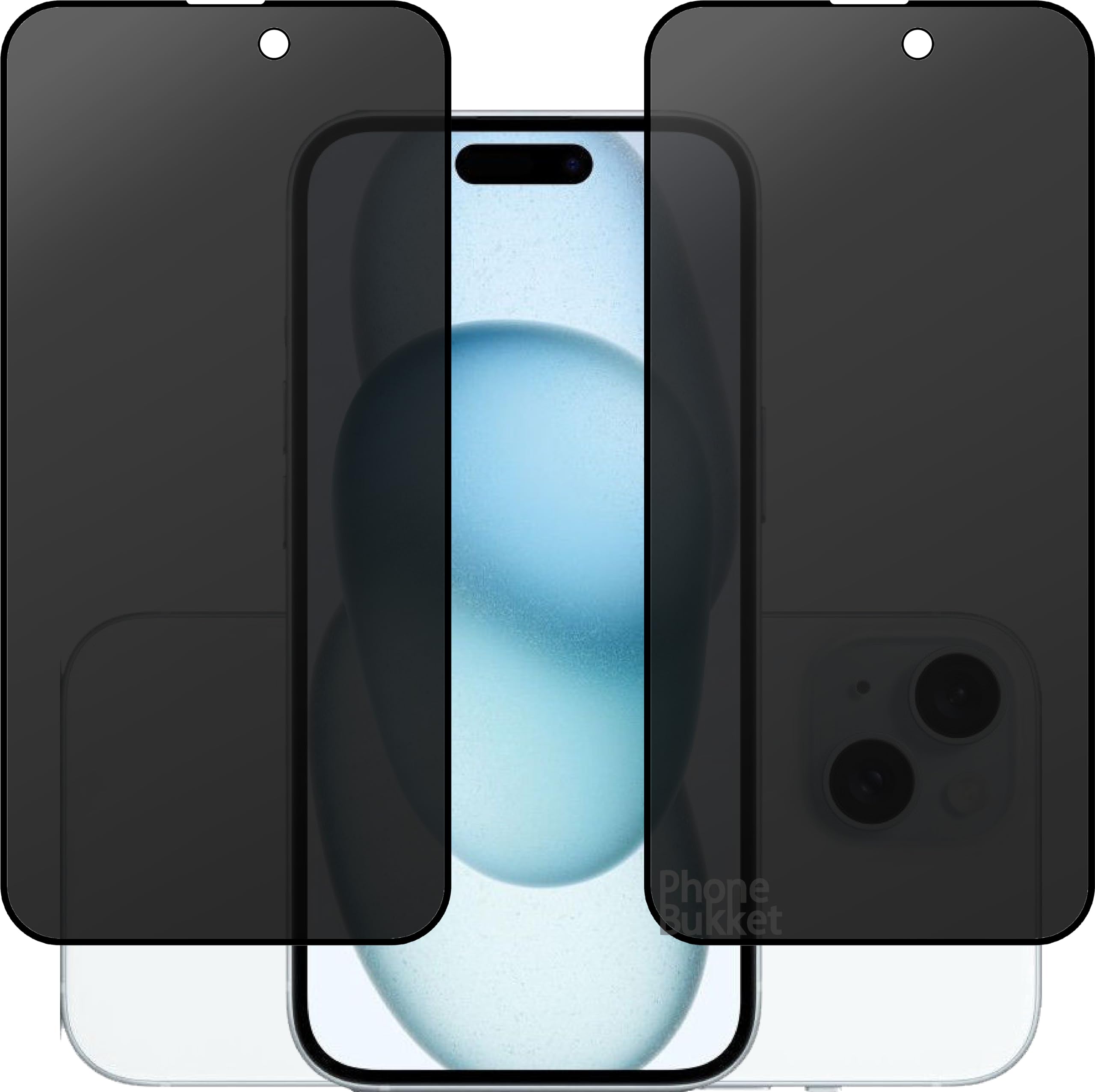 PhoneBukket Anti Spy Privacy Tempered Glass Guard Protector for Apple iPhone 15 (Anti Peeping,Black) Edge to Edge Full Screen Coverage, Pack of 2 (B0CQKKGYVP) Amazon Price History, Amazon Price Tracker