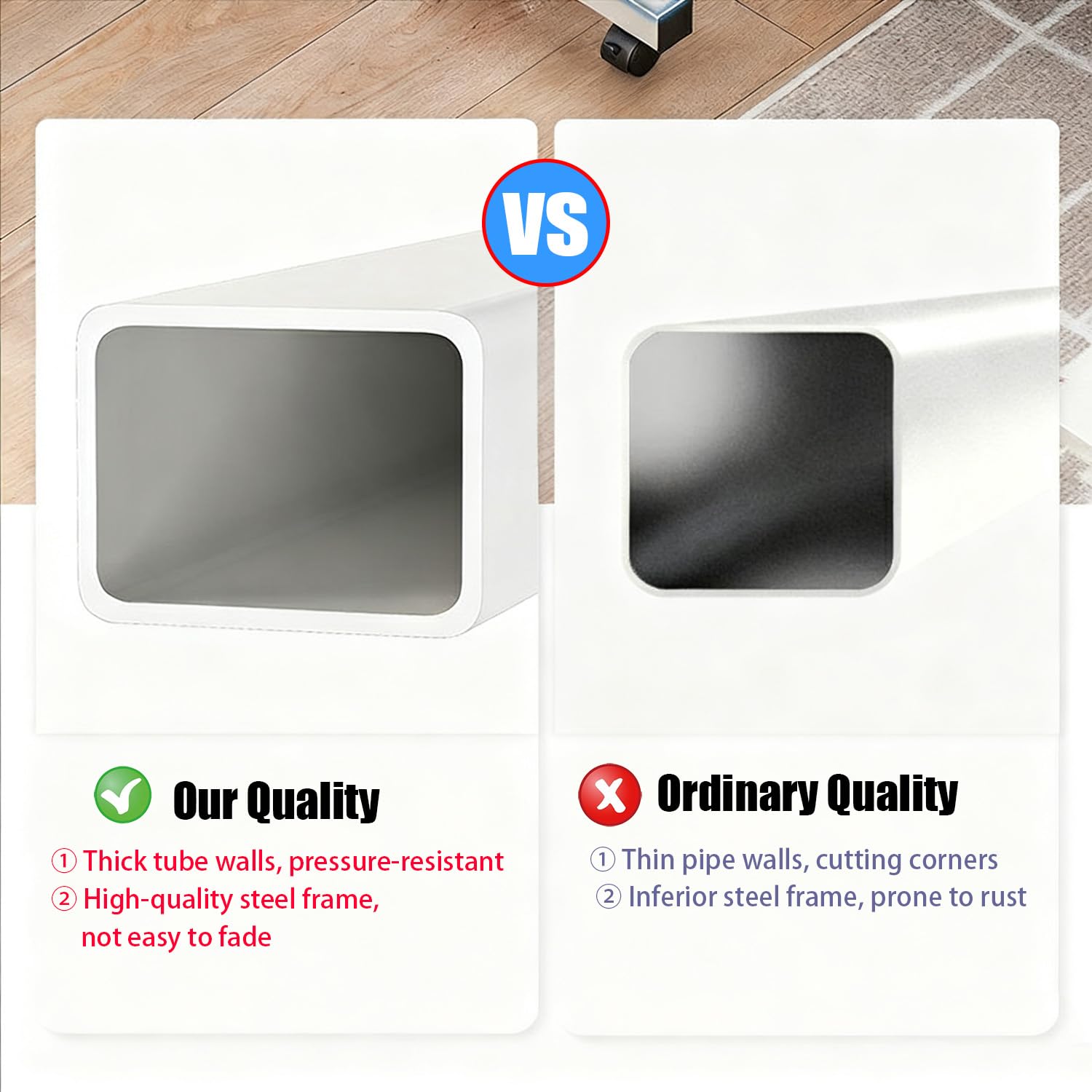 Tavolino Servitore Letto,Carrello Con Ruote Dotate Di Freno,60x40 Cm,Con 2 Barre Antiscivolo,Adatto Per Uso Con Tavolo,Divano o Letto,Supporto Per Laptop Con Altezza e Angolazione Regolabili (Bianco)