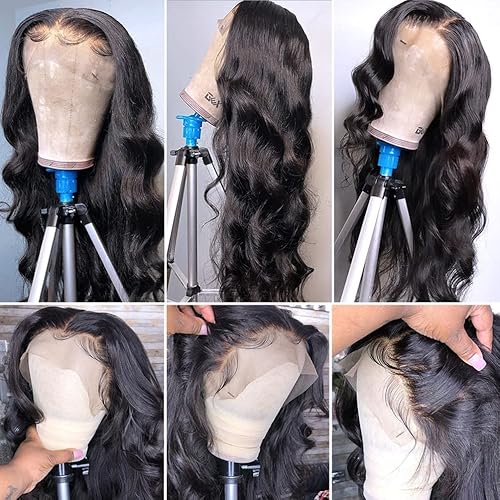 Miniatura 5 de Ebbfurln - Pelucas de cabello humano ondulado con encaje frontal de 13 x 4, grado 10A, densidad del 150 %, prearrancadas para mujeres negras con