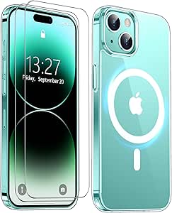 Temdan For IPhone 14 Plus Case Clear, Compatible With Magsafe, Anti-Yellowing, Military-Grade Protection, Shockproof Slim Magnetic Phone Case Cover, Transparent