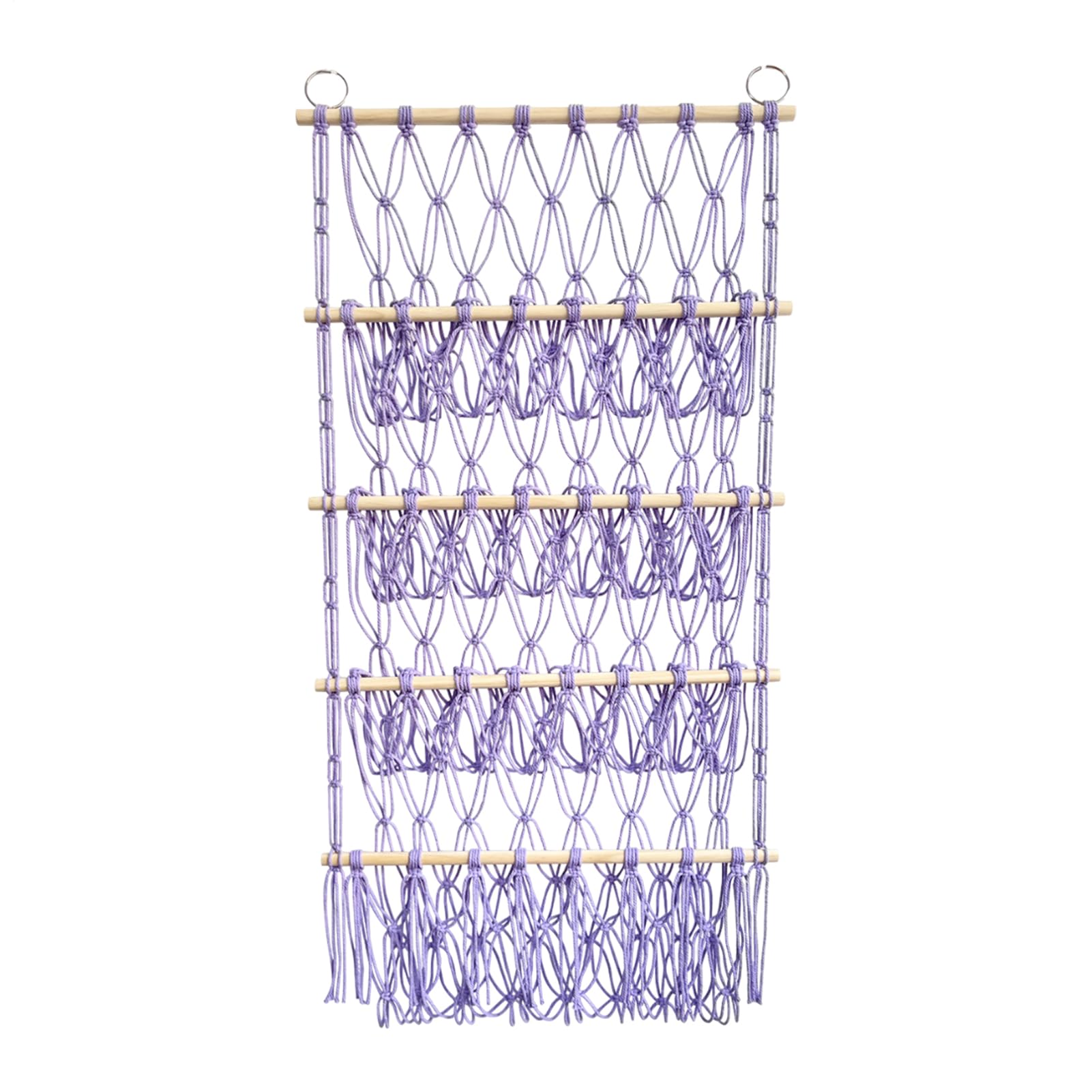 Stuffed Animal Storage Rack Adjustable Organization 4-Layer Boho Hanging Organizer Boho Plush Storage | Toy Organizer, Hammock Adjusts