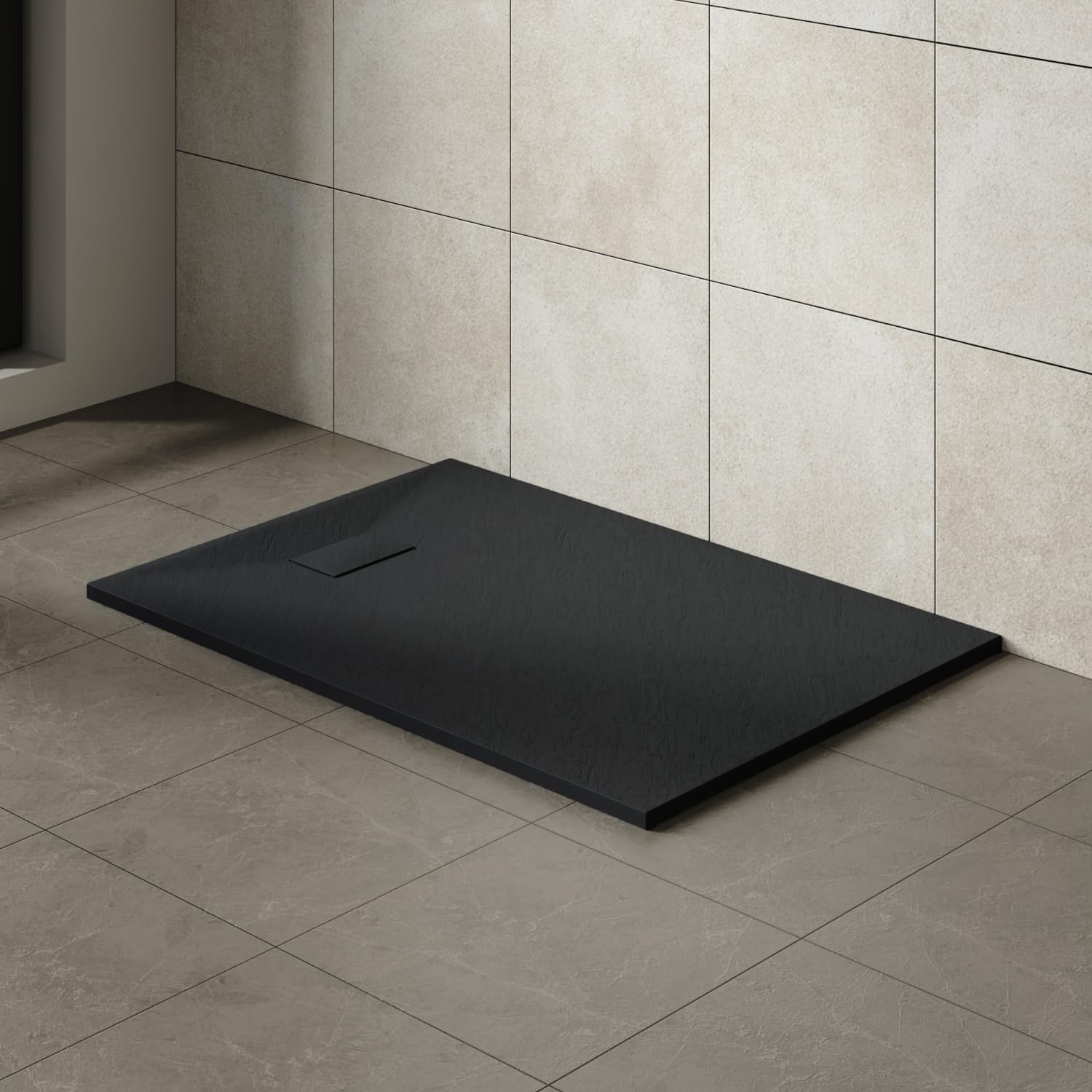Aquariss SMC Rectangular 1200x900mm Shower Enclosure Base Tray Black