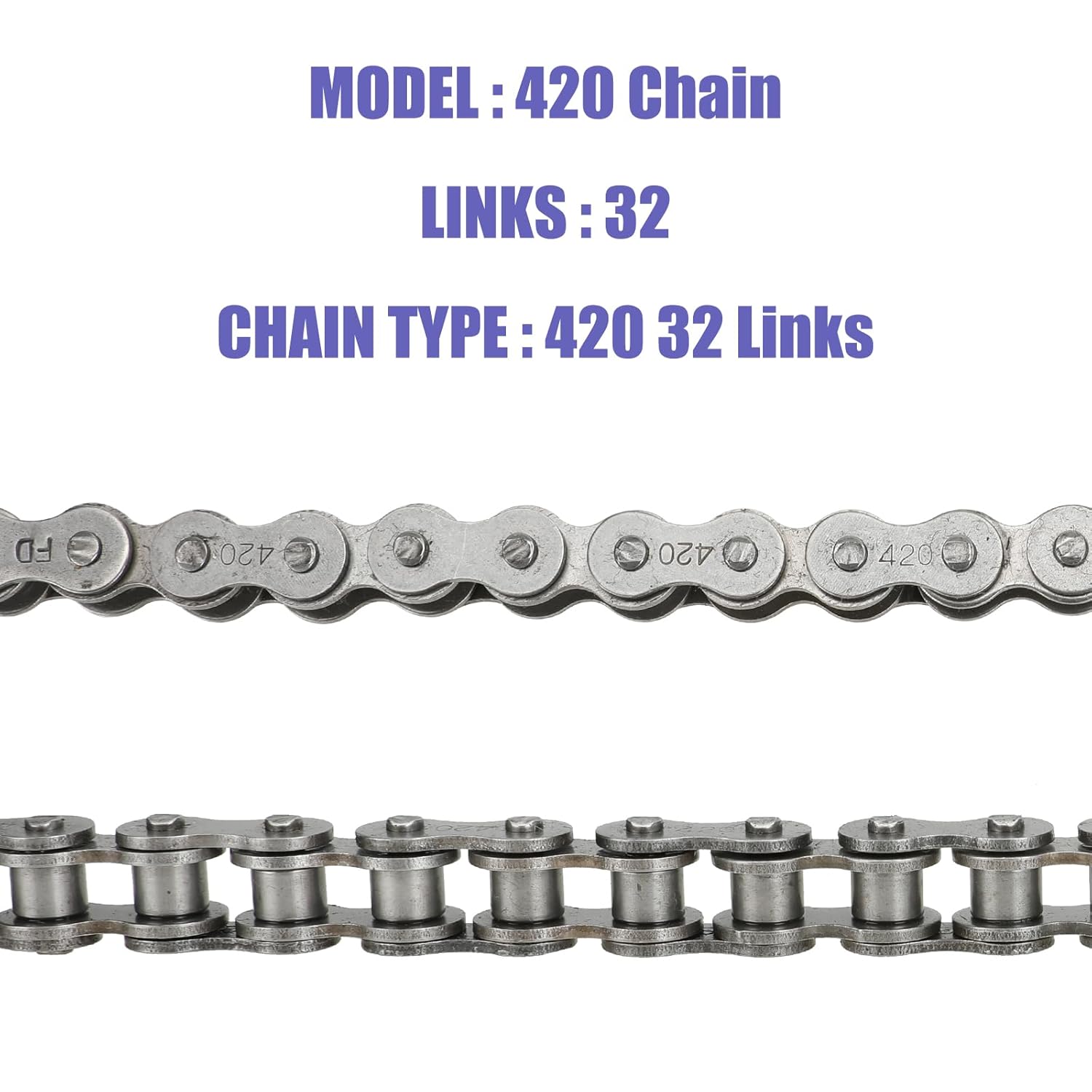 420 Chain 25 Tooth Sprocket + 420 Chain 32 Links Replacement for Coleman KT196 CK196 Go Kart Predator 212cc 6.5hp Engine Powersports Parts Jackshaft 10T Sprocket 5/8" Bore Assembly