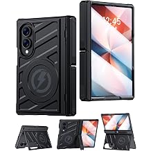 Protective Case for Samsung Galaxy Z Fold 8 5G 2026, Magnetic MagSafe Compatible, Full Hinge Protection, Dual Angle Kickstand, Shockproof Anti-Scratch TPU+PC Phone Cover Black