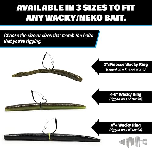 Miniatura 3 de (100pk)  O-Rings for Wacky Rigging SenkosWormsSoft Stickbaits  Bait Saver Orings for Senko Worm  Save Your Baits from Tearing While Wacky Neko