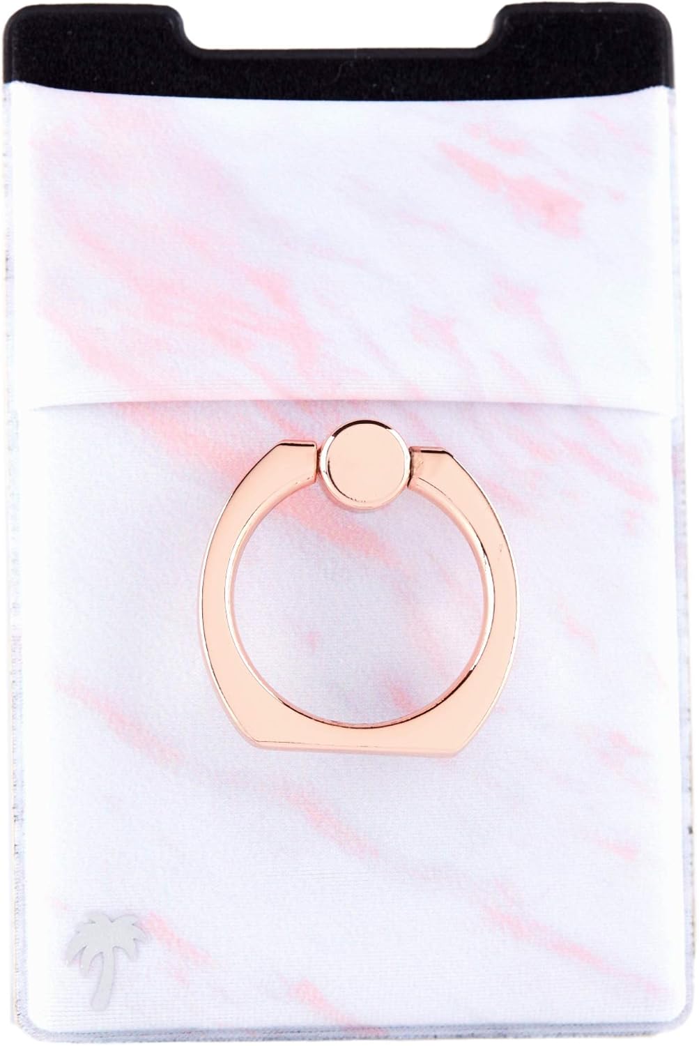 New 4-in-1 Stick-On Spandex Ring Wallet for iPhone 12, 11, XR & Any Phone + Magnetic + Finger Grip + Kickstand – Best Stretchy Card Holder, Sticks to Case (12, 11 Pro Max XR etc)